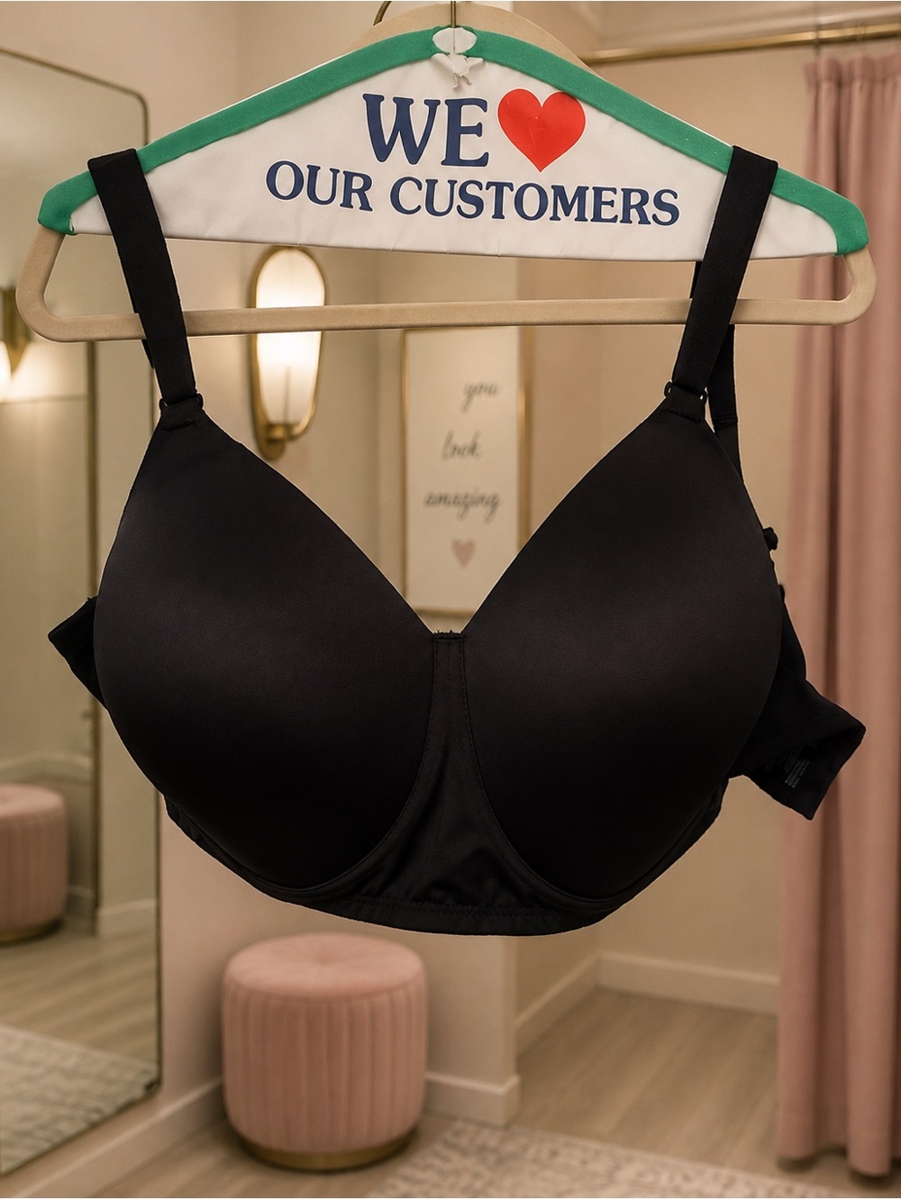 Playtex Black Seamless Underwire Bra